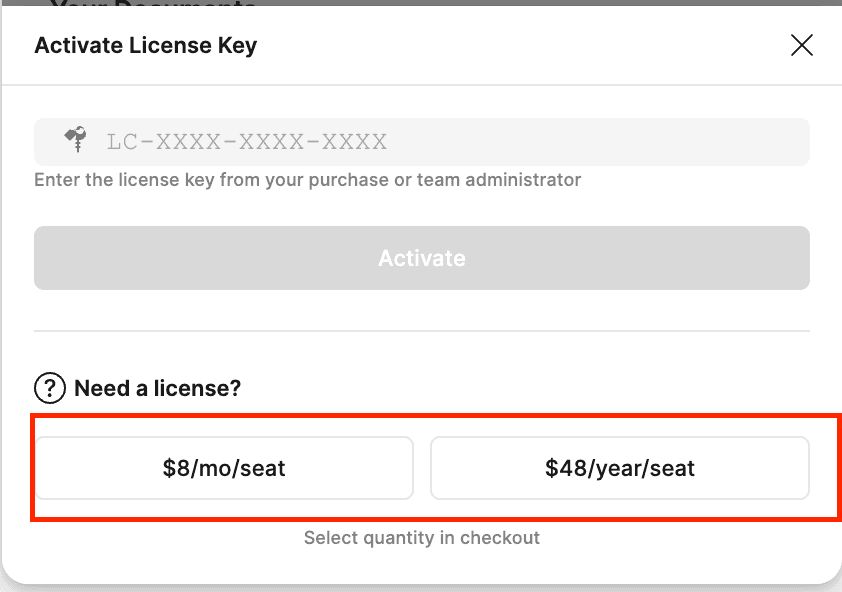 Team license pricing options