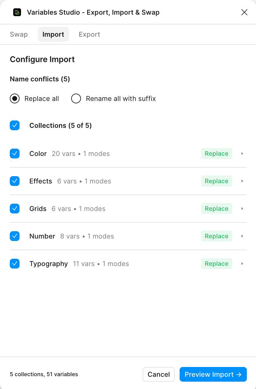 Resolve conflicts interface